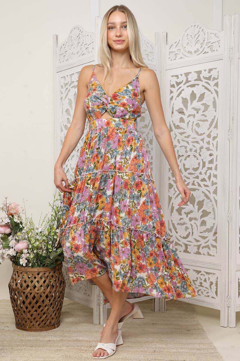 Floral Tiered Maxi Dress