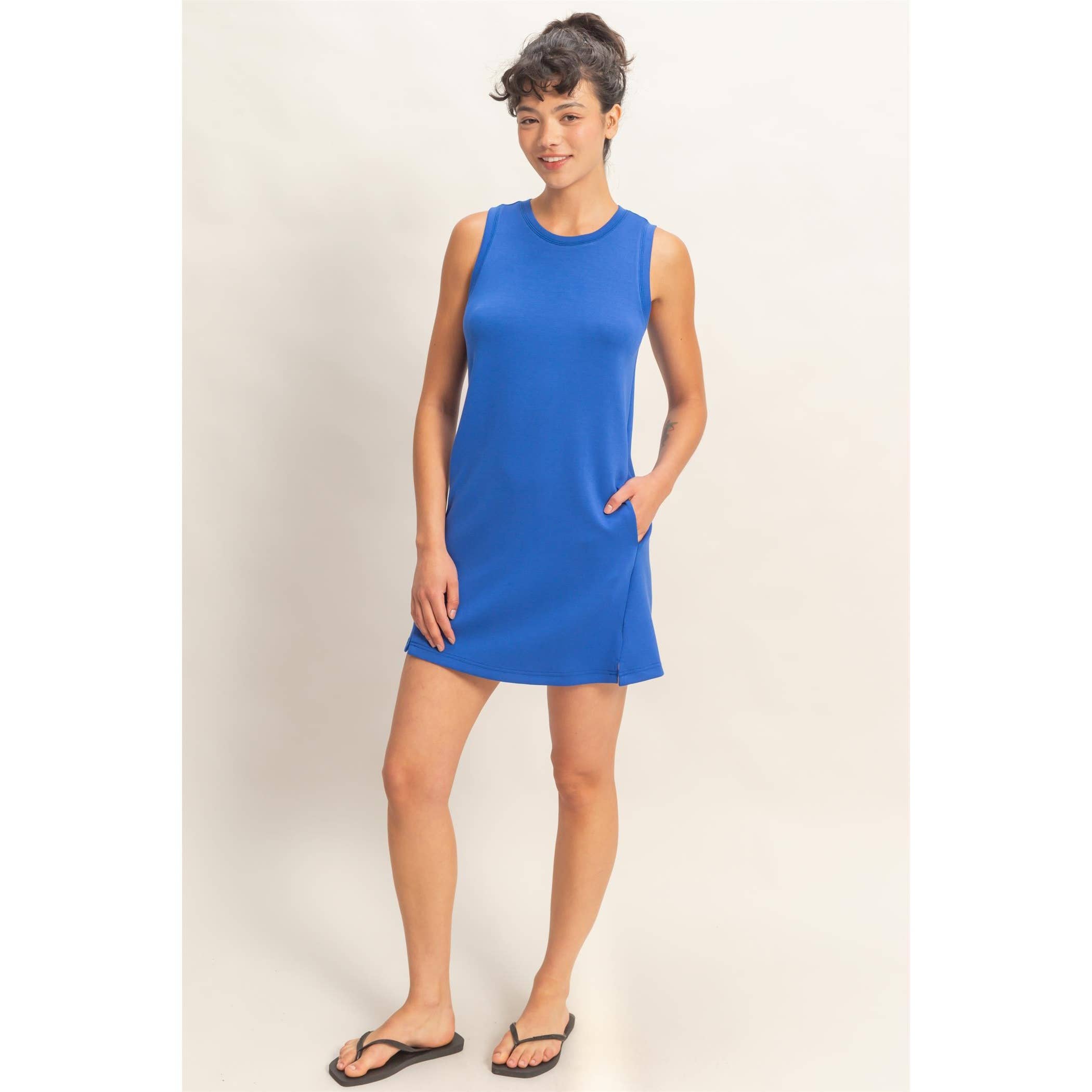 Crew Neck Tank Mini Dress
