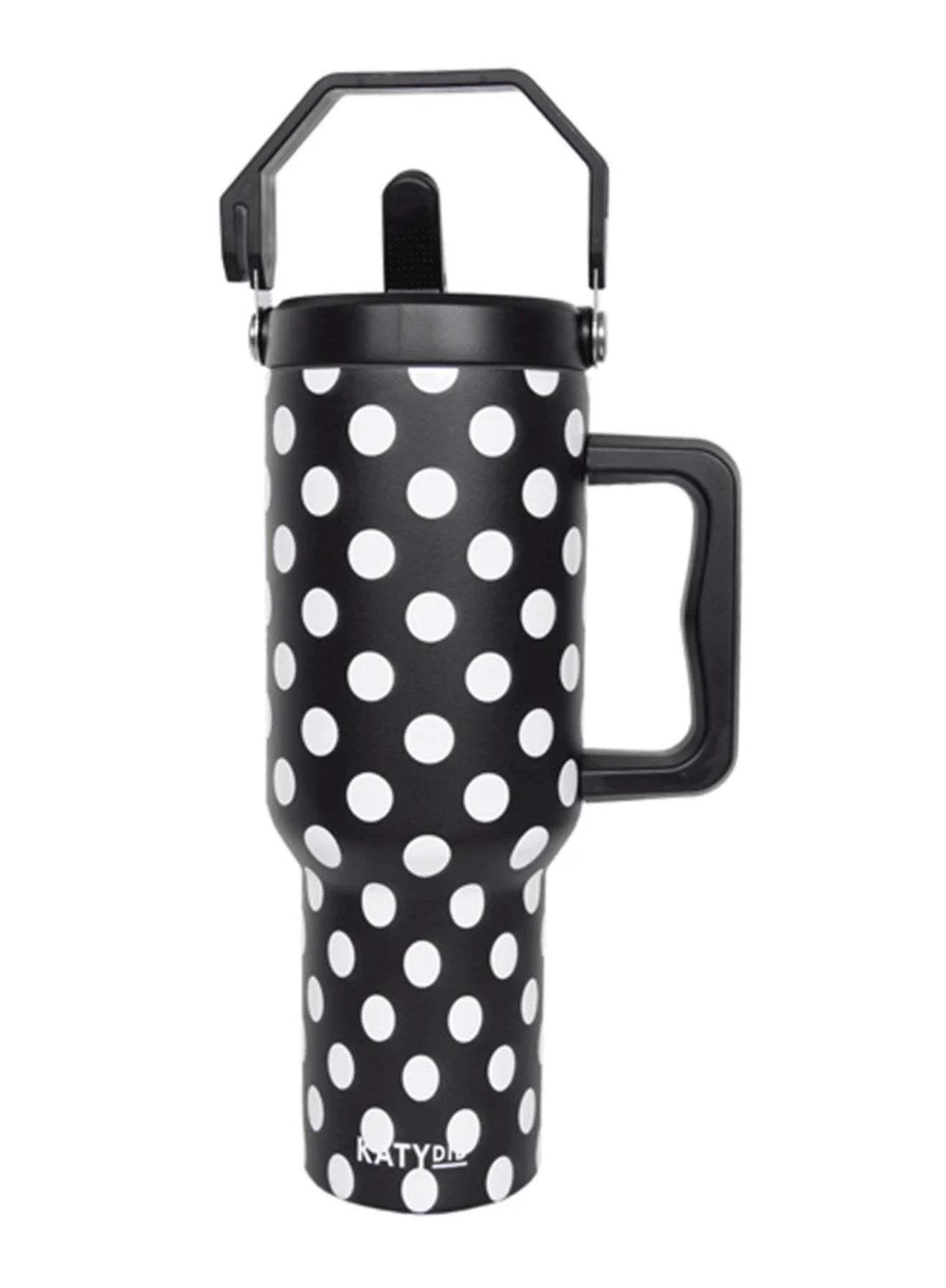 Black & White Polka Dots Tumbler 38oz