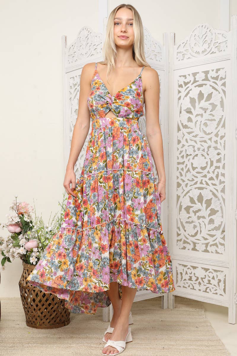 Floral Tiered Maxi Dress