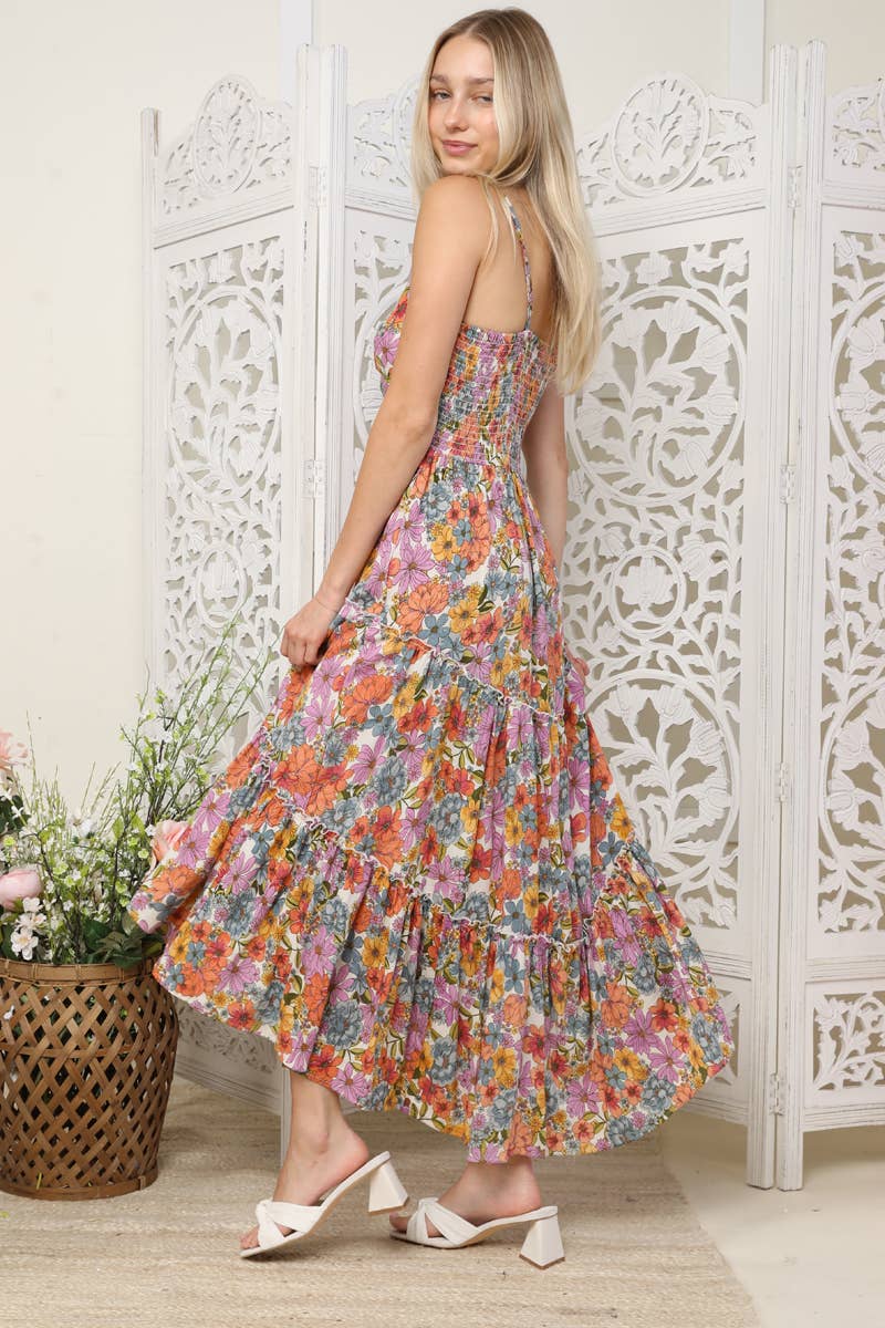 Floral Tiered Maxi Dress