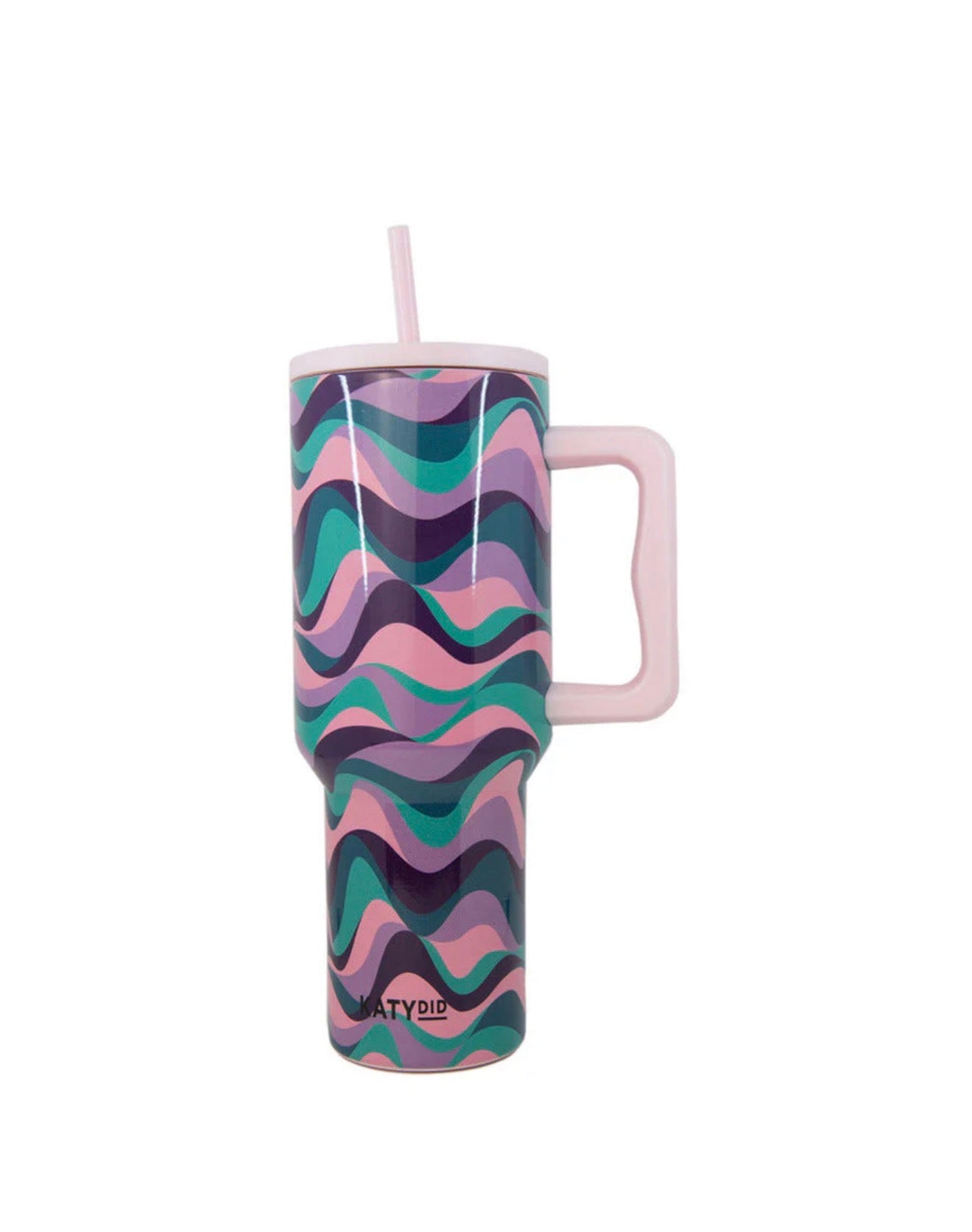 Pink Purple Green Swirl Tumbler 38oz