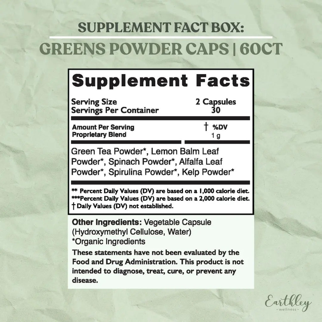 Earthley: Greens Powder Capsules