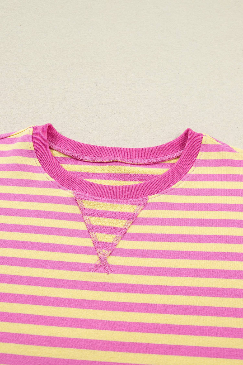 Striped Short Sleeve Shorts Set