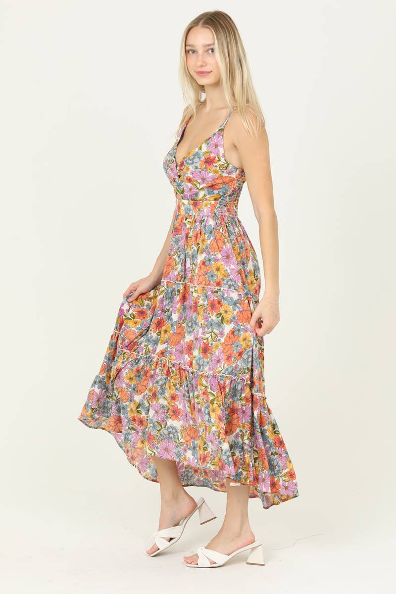 Floral Tiered Maxi Dress