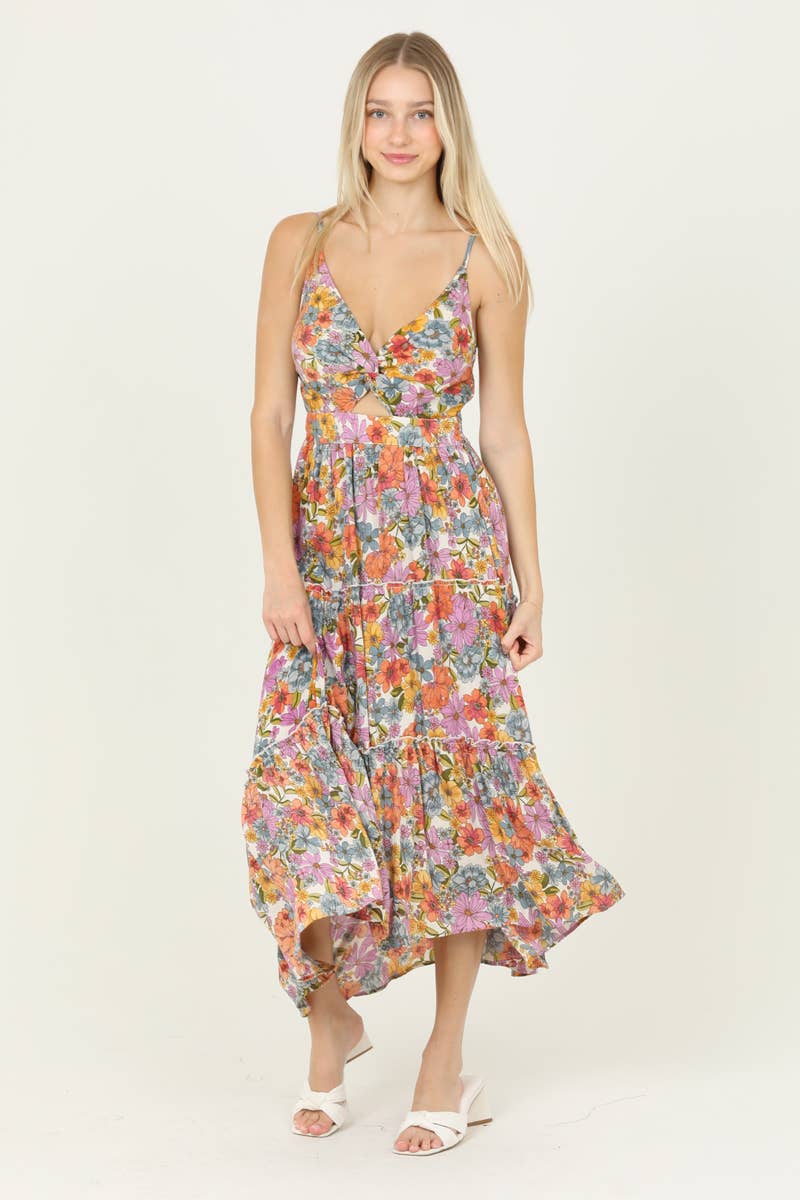 Floral Tiered Maxi Dress