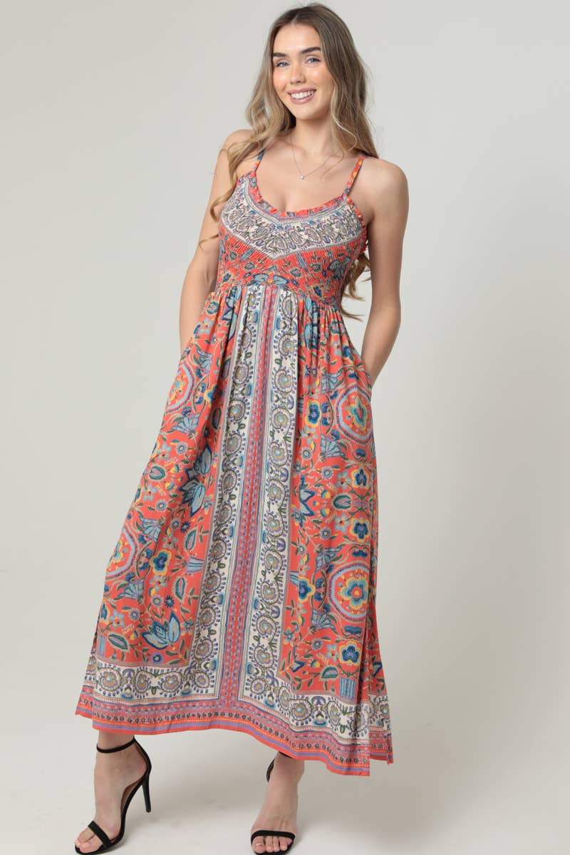Boho Maxi Dress With Pockets